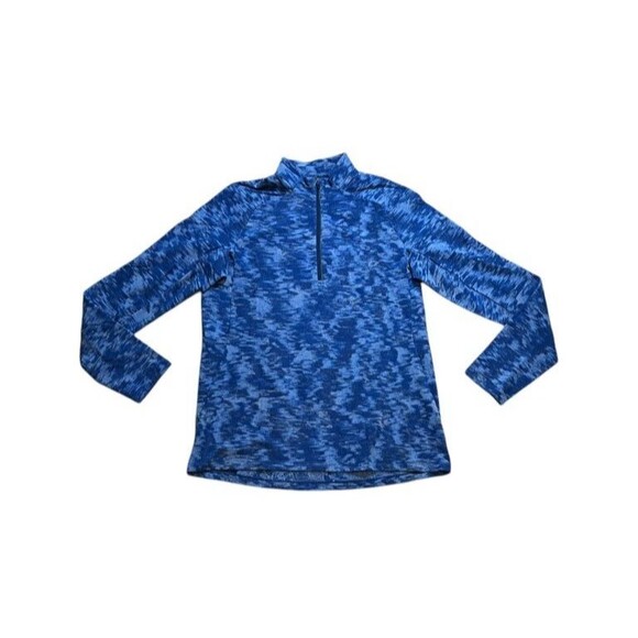 Lululemon Shirt Men's Size Large Blue Surge Warm 1/2 Zip Pullover Activewear Gym - Picture 1 of 7